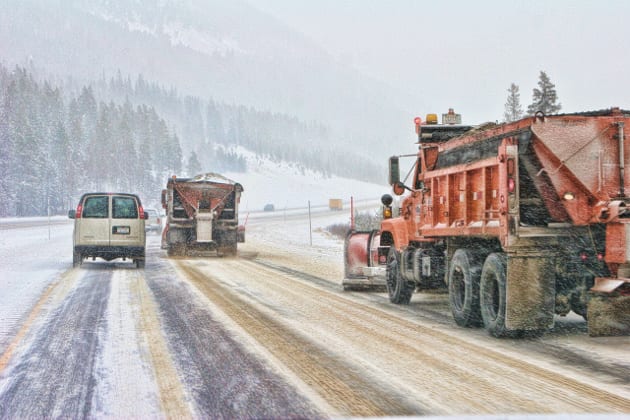 Colorado Winter Highway Driving