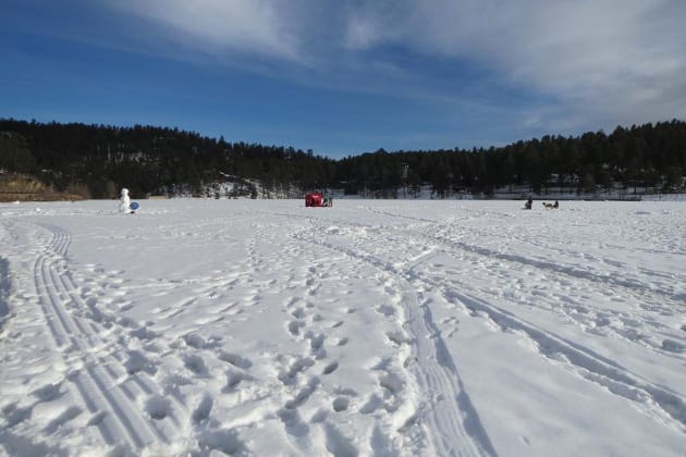 Ice Fishing Evergreen Lake