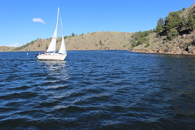 Boating Blue Mesa Reservoir Colorado