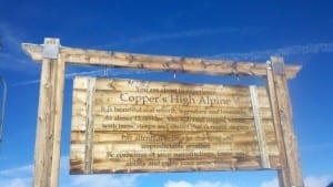 Copper Mountain Ski Resort High Alpine Terrain Sign