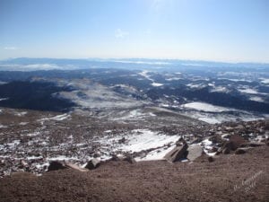 Pikes Peak Colorado Summit Aerial View