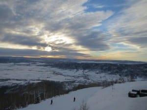 Steamboat Ski Resort Sunset