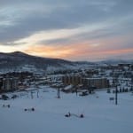 Steamboat Ski Resort Village Sunset