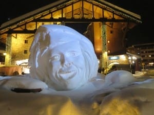 Val D Isere Village Snow Sculpture