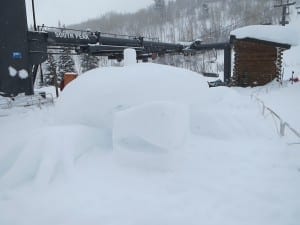 Steamboat Ski Resort Snow Sculpture