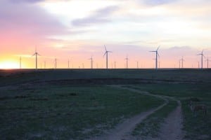 Pawnee Grassland Sunset Wind Turbines