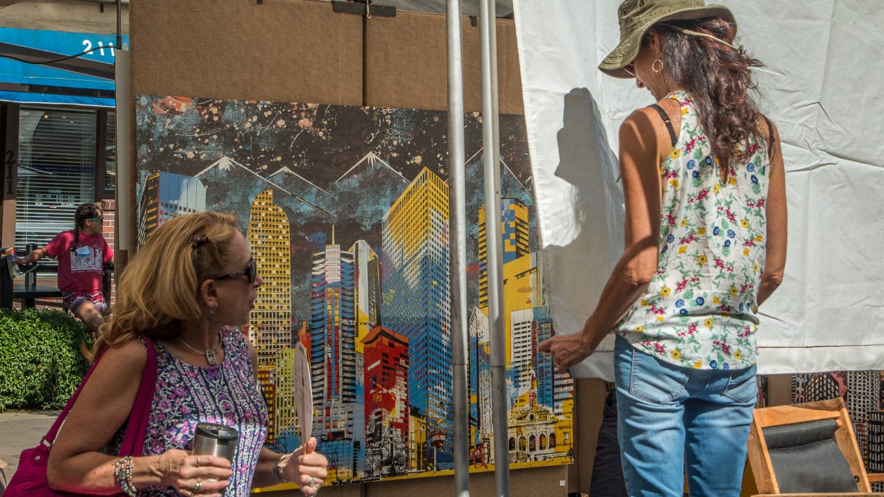 Cherry Creek Arts Festival Denver Colorado Skyline Paintball