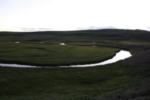 Yellowstone National Park Creek Evening