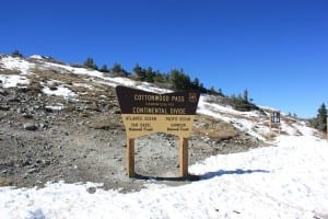 Cottonwood Pass Continental Divide.