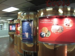 Coors Brewery Tour Learning Stations