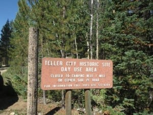 Teller City Ghost Town Sign