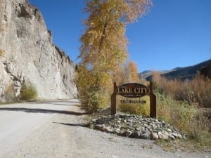 Lake City CO Welcome Sign