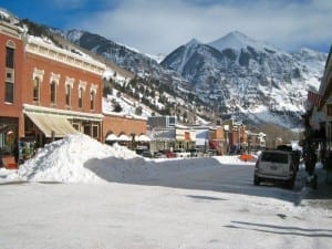 Telluride CO December Snow Pile