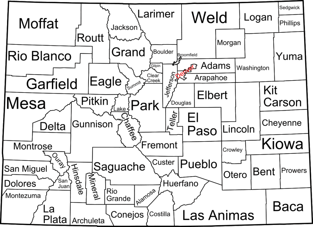 County Map Of Colorado With Roads