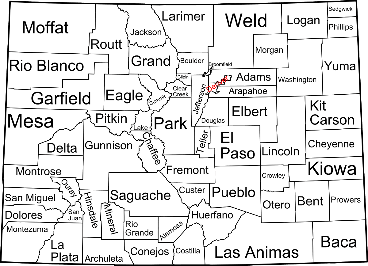 Colorado Counties | 64 Counties and the CO Towns In Them