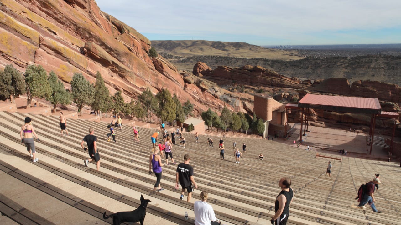 Morrison Colorado Red Rocks Amphitheatre Morning Exercise 1280x720 