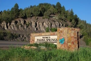 Pagosa Springs CO Welcome Sign