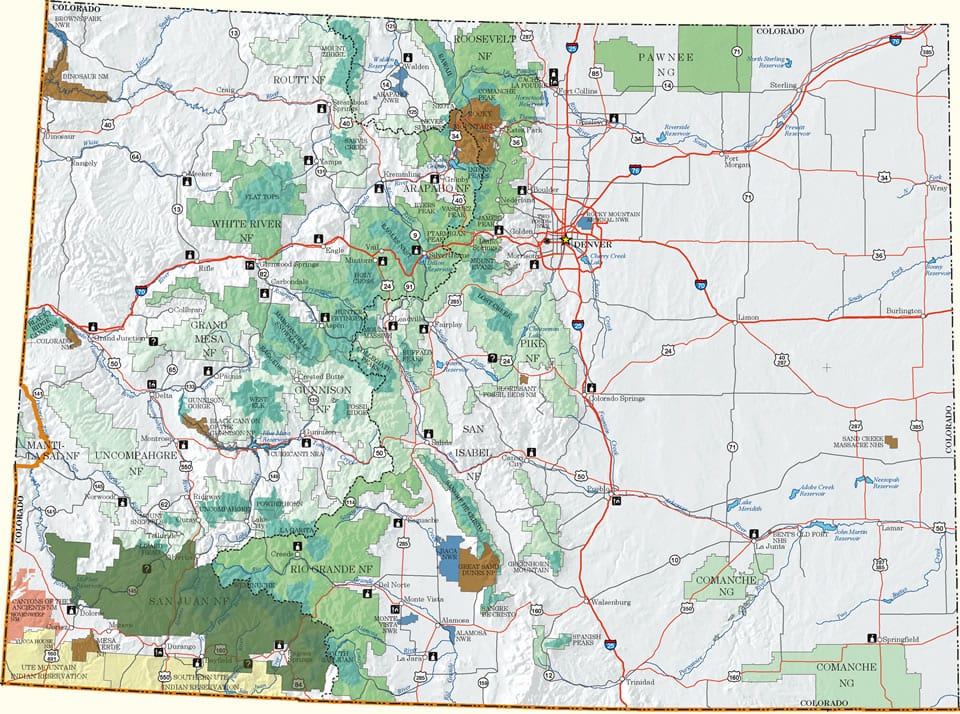 San Juan National Forest Map