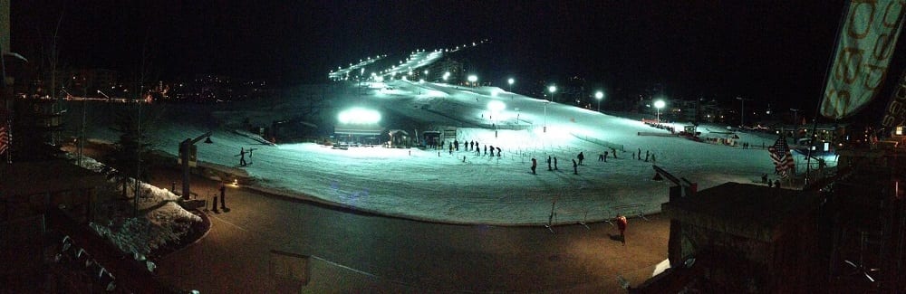 Steamboat Night Skiing Panorama