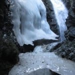 Zepata Falls May Frozen Waterfall