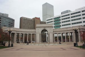 Civic Center Park Voorhies Memorial and Seal Fountain