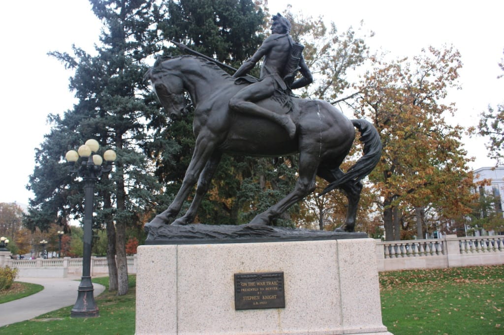 Civic Center Park Native American On Horse Statue