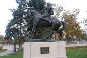 Civic Center Park Native American On Horse Statue