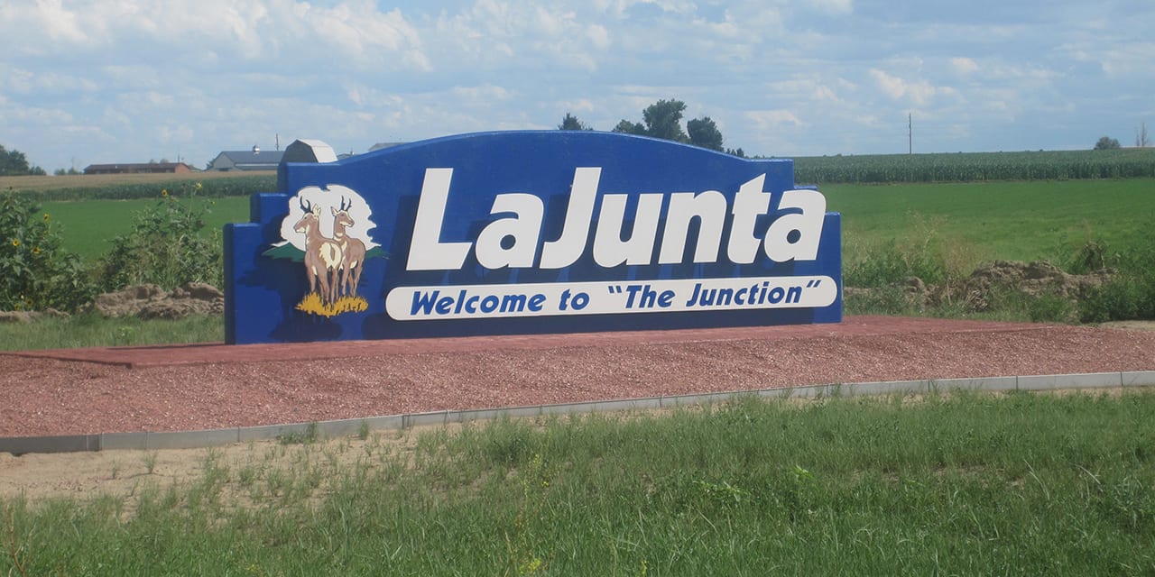 La Junta Colorado Welcome Sign