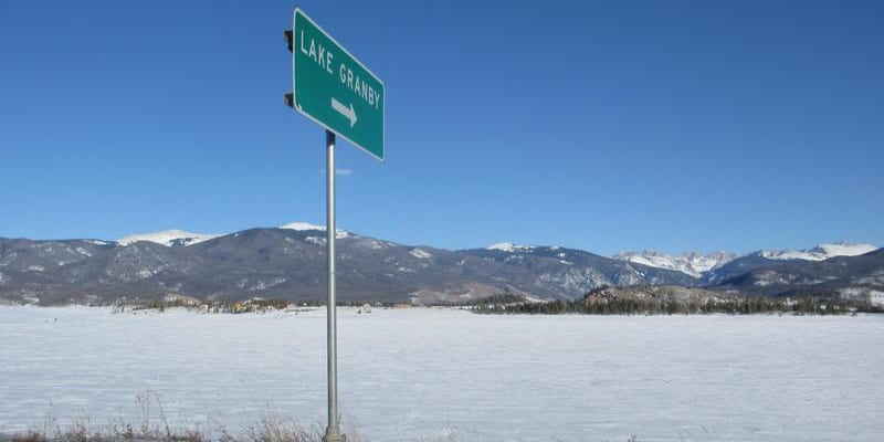 Lake Granby Highway Sign