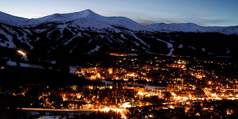 Breckenridge Colorado nuit d'hiver