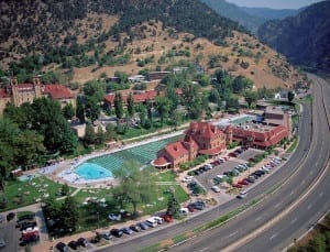 Glenwood Hot Springs Resort Aerial View