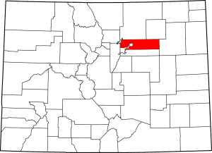 Map Adams County Colorado