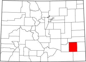 Bent County Colorado Map