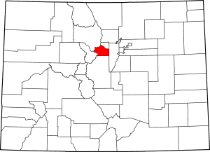 Clear Creek County Colorado Map