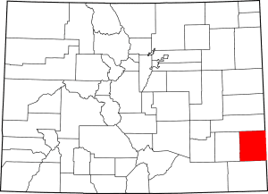 Prowers County Colorado Map