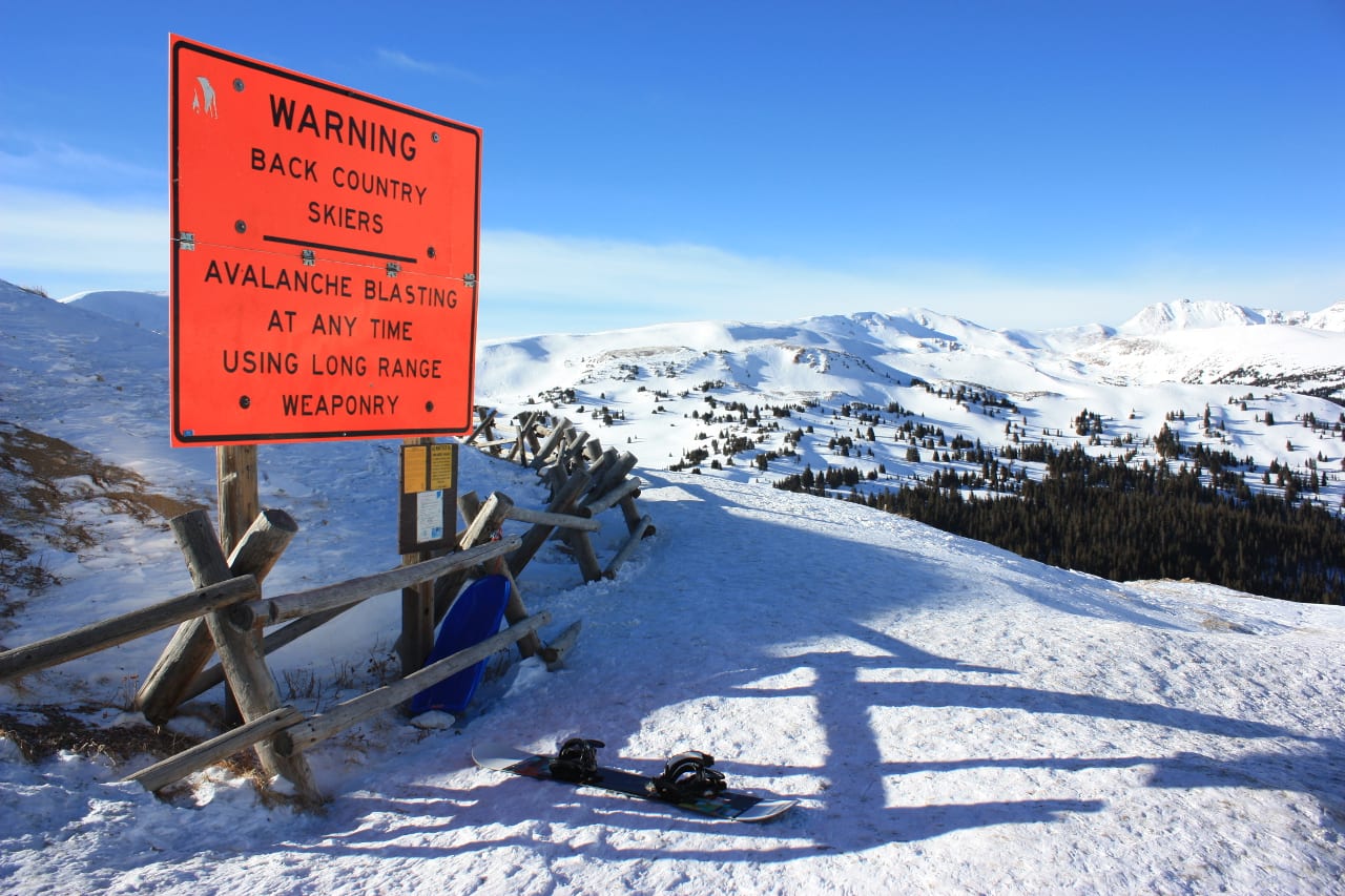 Loveland Pass Backcountry Skiing Sign