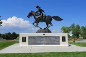 Julesburg Colorado Pony Express Trail Statue