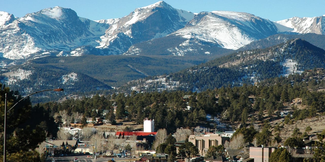 Estes Park Colorado Aerial