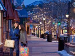 Downtown Estes Park Colorado Winter