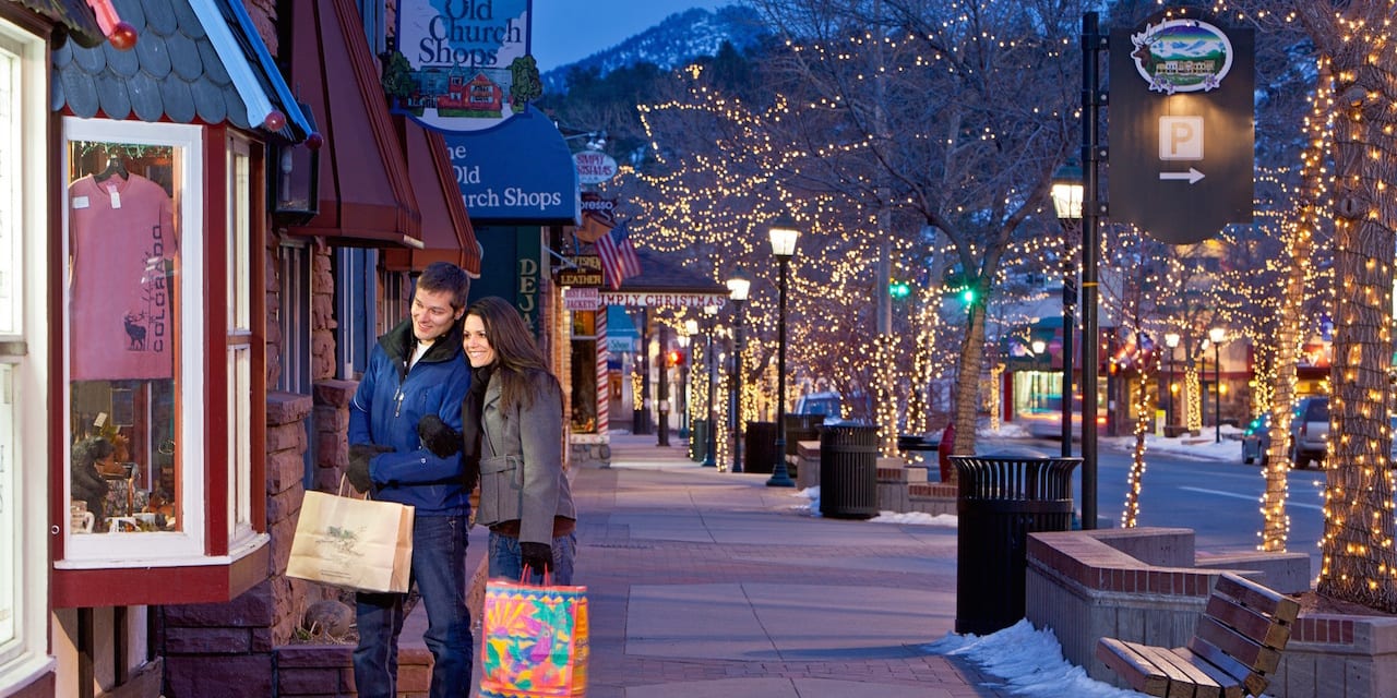 Downtown Estes Park Colorado Winter