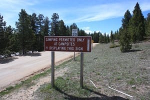 West Magnolia Camping Nederland Colorado Sign