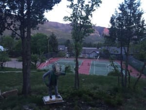 Durango Colorado Tennis Court Statues