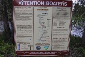 Arkansas River Colorado Boating Sign