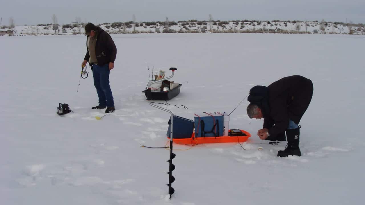 Ice Fishing Highline Lake Fruita Colorado