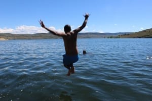 Blue Mesa Reservoir Swimming Jumping