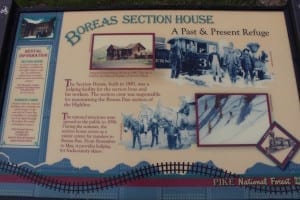 Boreas Pass Section House Sign