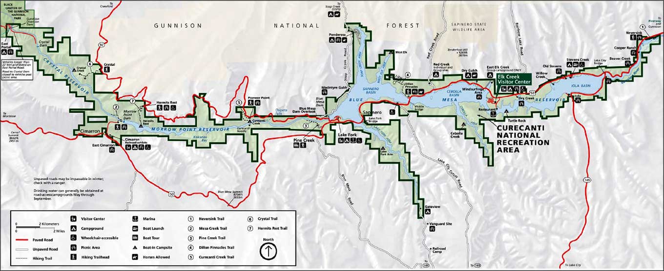 Curecanti National Recreation Area Map