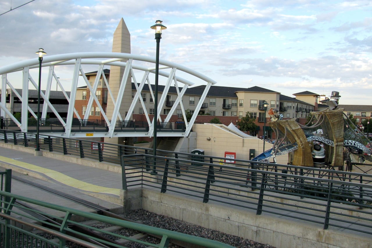 City Center Train Lightrail Englewood Colorado