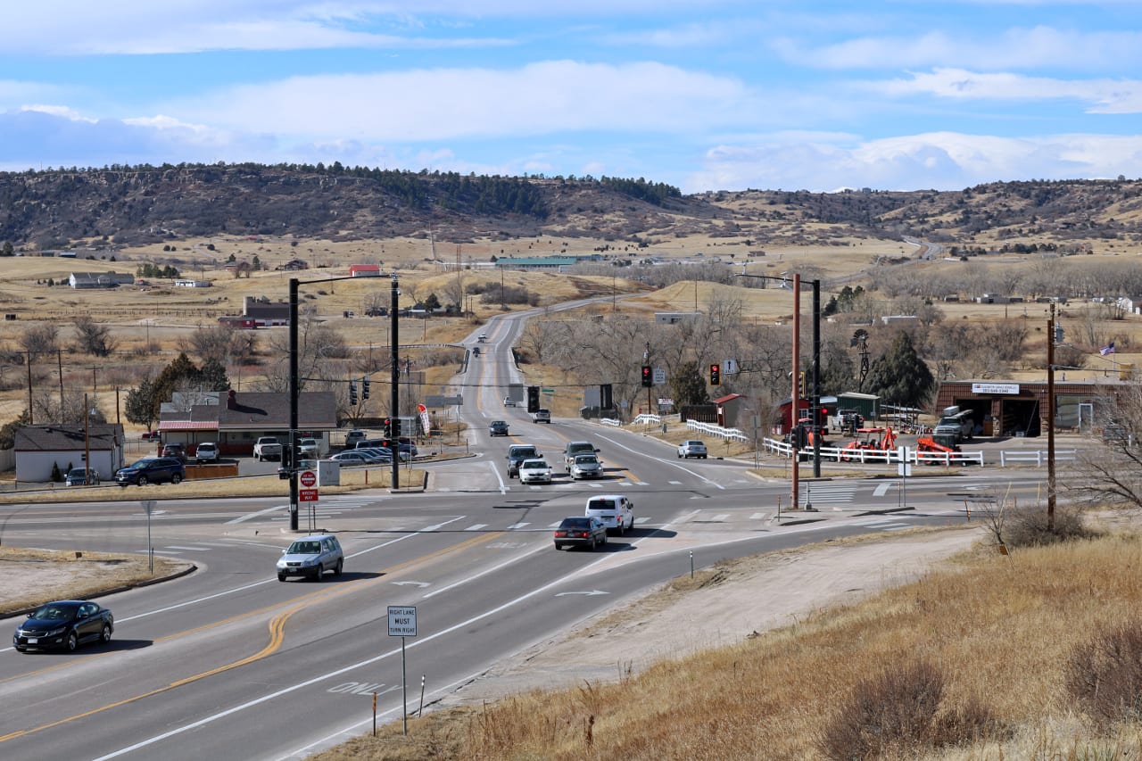 Highway Intersection Franktown Colorado
