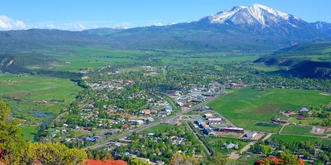 Carbondale Colorado Aerial View